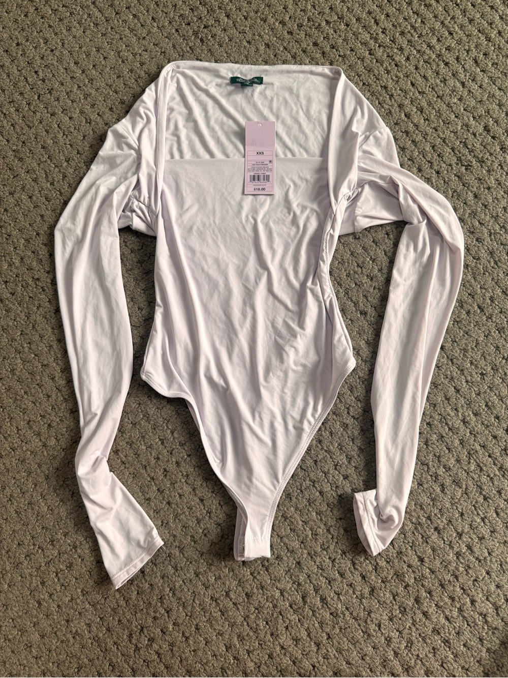wild fable Long Sleeve One-Piece Bodysuit in Light Pink